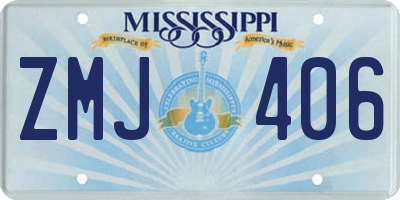 MS license plate ZMJ406