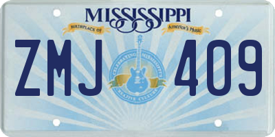 MS license plate ZMJ409