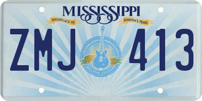 MS license plate ZMJ413