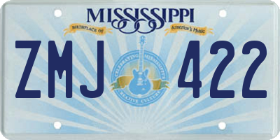 MS license plate ZMJ422