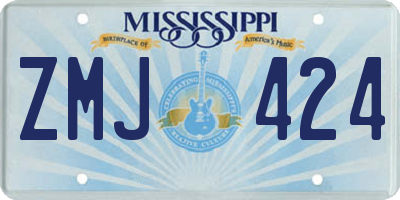 MS license plate ZMJ424