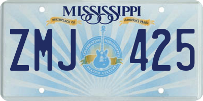 MS license plate ZMJ425
