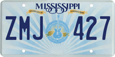 MS license plate ZMJ427