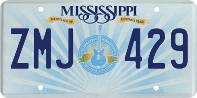 MS license plate ZMJ429