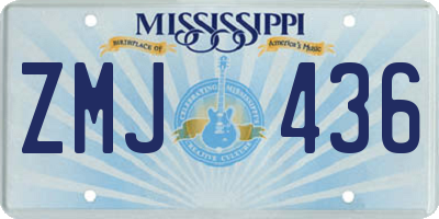 MS license plate ZMJ436