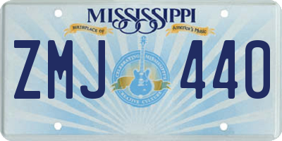 MS license plate ZMJ440
