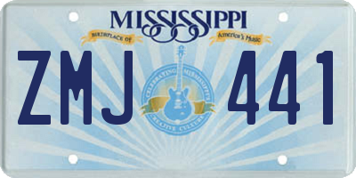 MS license plate ZMJ441