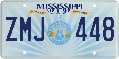 MS license plate ZMJ448