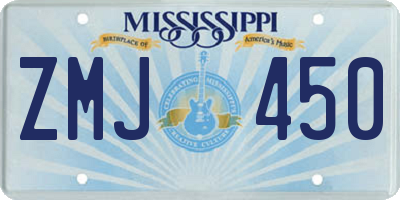 MS license plate ZMJ450