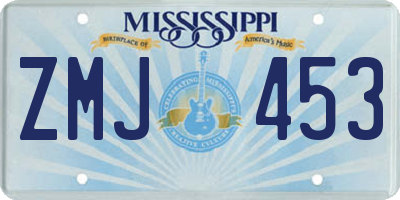 MS license plate ZMJ453