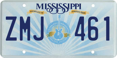 MS license plate ZMJ461