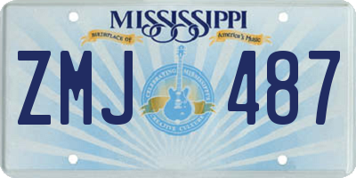 MS license plate ZMJ487