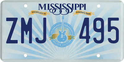 MS license plate ZMJ495