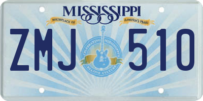 MS license plate ZMJ510