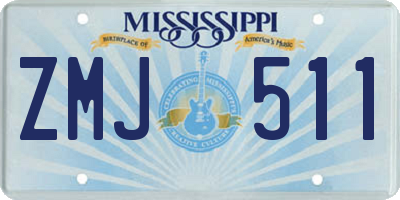 MS license plate ZMJ511
