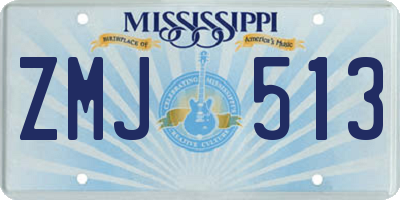 MS license plate ZMJ513