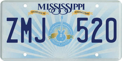MS license plate ZMJ520