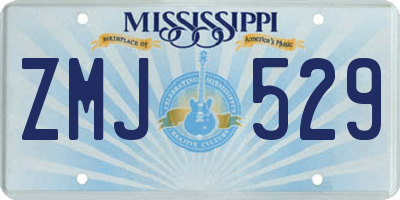 MS license plate ZMJ529