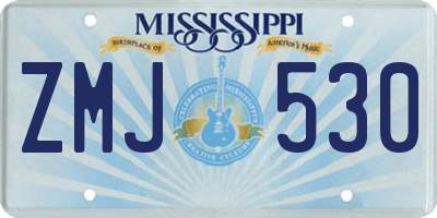 MS license plate ZMJ530