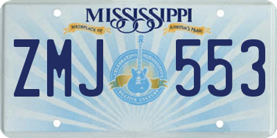 MS license plate ZMJ553