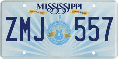 MS license plate ZMJ557