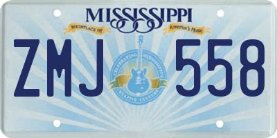 MS license plate ZMJ558