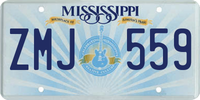 MS license plate ZMJ559