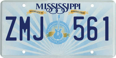 MS license plate ZMJ561