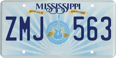 MS license plate ZMJ563