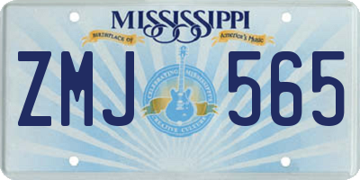 MS license plate ZMJ565