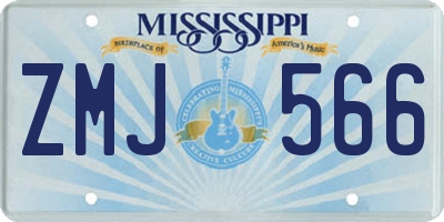 MS license plate ZMJ566