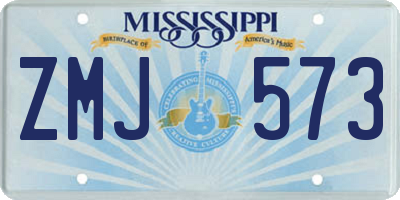 MS license plate ZMJ573