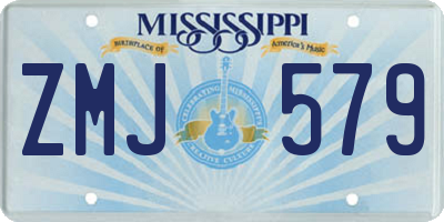 MS license plate ZMJ579