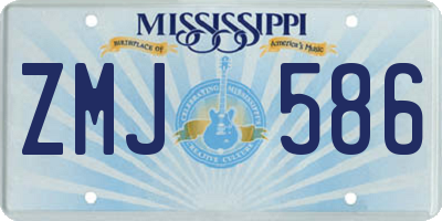 MS license plate ZMJ586