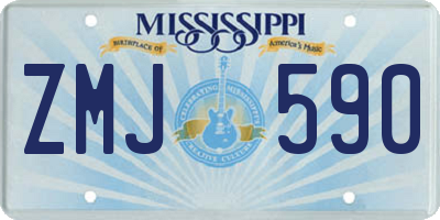 MS license plate ZMJ590