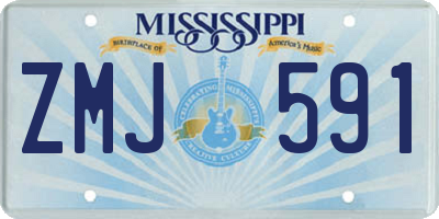 MS license plate ZMJ591