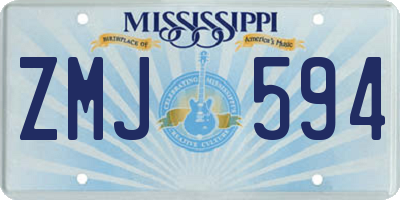 MS license plate ZMJ594