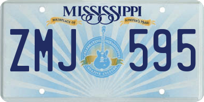 MS license plate ZMJ595