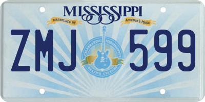 MS license plate ZMJ599