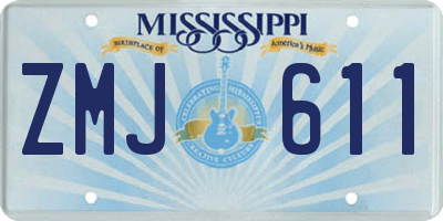MS license plate ZMJ611