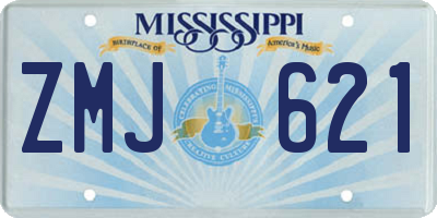 MS license plate ZMJ621
