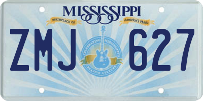 MS license plate ZMJ627