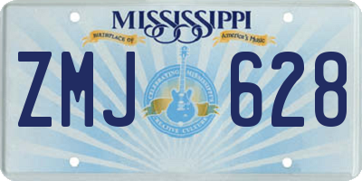 MS license plate ZMJ628