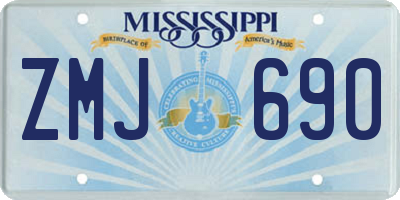 MS license plate ZMJ690