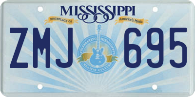 MS license plate ZMJ695