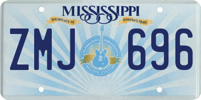 MS license plate ZMJ696
