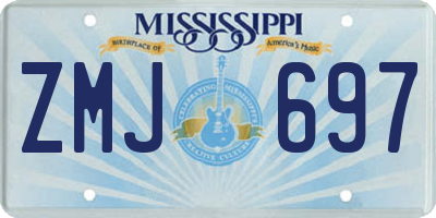 MS license plate ZMJ697