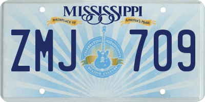 MS license plate ZMJ709