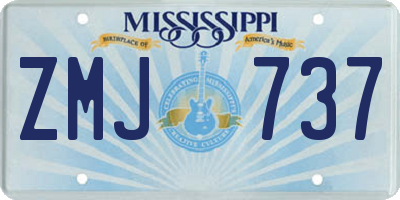 MS license plate ZMJ737