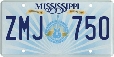 MS license plate ZMJ750